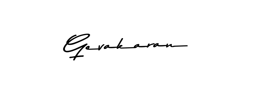 Make a beautiful signature design for name Gevakaran. With this signature (Asem Kandis PERSONAL USE) style, you can create a handwritten signature for free. Gevakaran signature style 9 images and pictures png