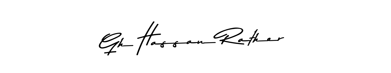 You should practise on your own different ways (Asem Kandis PERSONAL USE) to write your name (Gh Hassan Rather) in signature. don't let someone else do it for you. Gh Hassan Rather signature style 9 images and pictures png