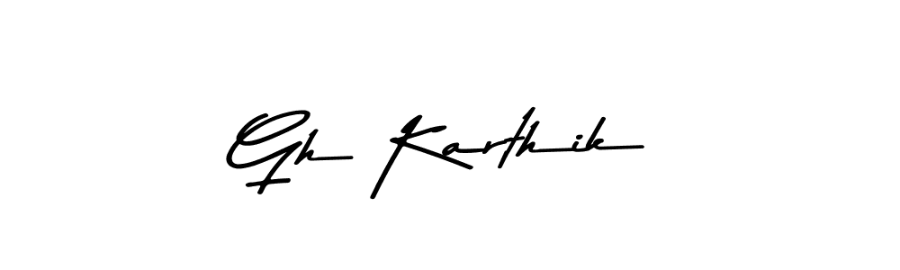 Gh Karthik stylish signature style. Best Handwritten Sign (Asem Kandis PERSONAL USE) for my name. Handwritten Signature Collection Ideas for my name Gh Karthik. Gh Karthik signature style 9 images and pictures png
