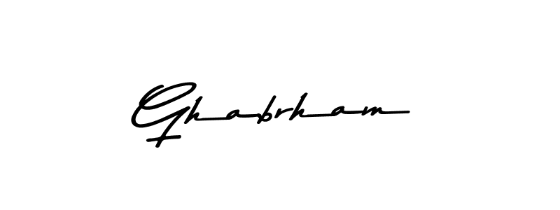 Make a beautiful signature design for name Ghabrham. With this signature (Asem Kandis PERSONAL USE) style, you can create a handwritten signature for free. Ghabrham signature style 9 images and pictures png