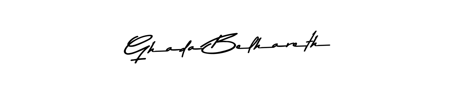 Use a signature maker to create a handwritten signature online. With this signature software, you can design (Asem Kandis PERSONAL USE) your own signature for name Ghada Belhareth. Ghada Belhareth signature style 9 images and pictures png
