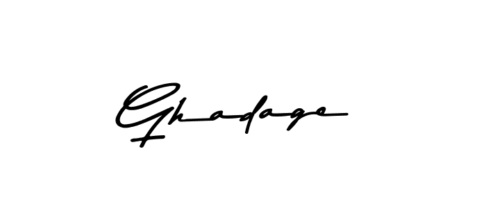 Design your own signature with our free online signature maker. With this signature software, you can create a handwritten (Asem Kandis PERSONAL USE) signature for name Ghadage. Ghadage signature style 9 images and pictures png