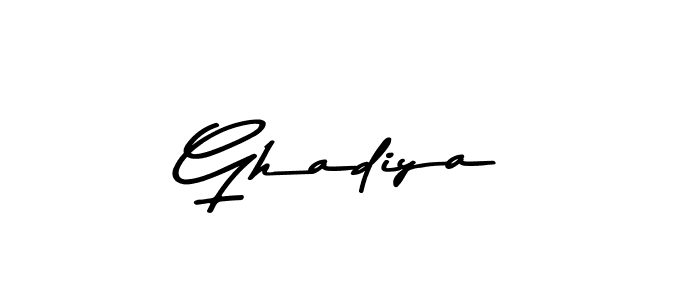 Use a signature maker to create a handwritten signature online. With this signature software, you can design (Asem Kandis PERSONAL USE) your own signature for name Ghadiya. Ghadiya signature style 9 images and pictures png