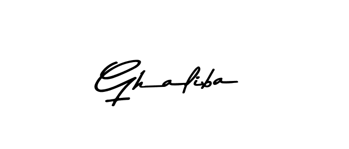 How to make Ghaliba name signature. Use Asem Kandis PERSONAL USE style for creating short signs online. This is the latest handwritten sign. Ghaliba signature style 9 images and pictures png