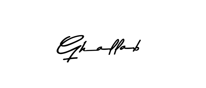 Also You can easily find your signature by using the search form. We will create Ghallab name handwritten signature images for you free of cost using Asem Kandis PERSONAL USE sign style. Ghallab signature style 9 images and pictures png