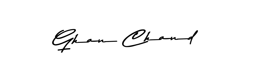 How to make Ghan Chand name signature. Use Asem Kandis PERSONAL USE style for creating short signs online. This is the latest handwritten sign. Ghan Chand signature style 9 images and pictures png