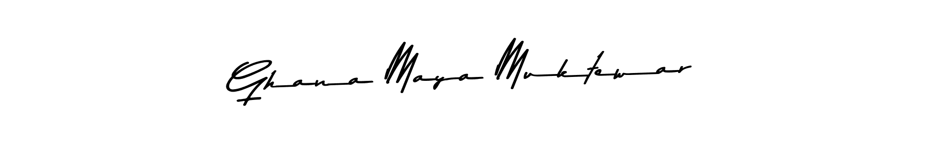 Design your own signature with our free online signature maker. With this signature software, you can create a handwritten (Asem Kandis PERSONAL USE) signature for name Ghana Maya Muktewar. Ghana Maya Muktewar signature style 9 images and pictures png