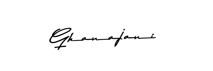 How to make Ghanajani name signature. Use Asem Kandis PERSONAL USE style for creating short signs online. This is the latest handwritten sign. Ghanajani signature style 9 images and pictures png