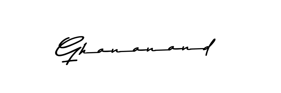 Make a beautiful signature design for name Ghananand. With this signature (Asem Kandis PERSONAL USE) style, you can create a handwritten signature for free. Ghananand signature style 9 images and pictures png