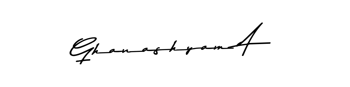 It looks lik you need a new signature style for name Ghanashyam A. Design unique handwritten (Asem Kandis PERSONAL USE) signature with our free signature maker in just a few clicks. Ghanashyam A signature style 9 images and pictures png