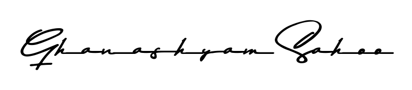 Quickly download Ghanashyam Sahoo name signature in high-resolution PNG using Asem Kandis PERSONAL USE style. Ready to insert into PDFs and online applications. Ghanashyam Sahoo signature style 9 images and pictures png