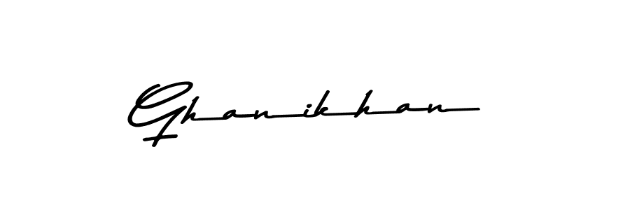 Use a signature maker to create a handwritten signature online. With this signature software, you can design (Asem Kandis PERSONAL USE) your own signature for name Ghanikhan. Ghanikhan signature style 9 images and pictures png