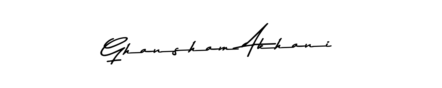 Similarly Asem Kandis PERSONAL USE is the best handwritten signature design. Signature creator online .You can use it as an online autograph creator for name Ghansham Akhani. Ghansham Akhani signature style 9 images and pictures png
