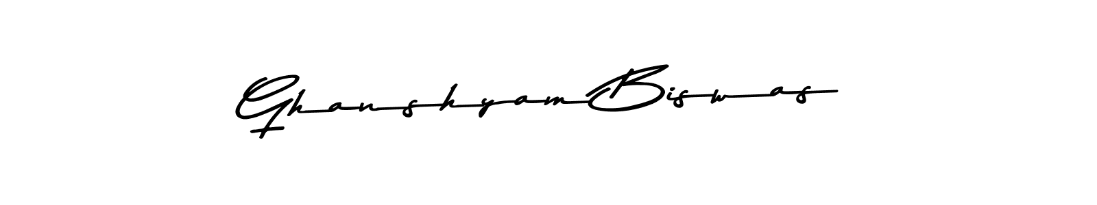 How to make Ghanshyam Biswas name signature. Use Asem Kandis PERSONAL USE style for creating short signs online. This is the latest handwritten sign. Ghanshyam Biswas signature style 9 images and pictures png