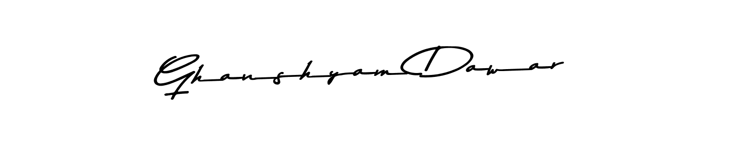 Ghanshyam Dawar stylish signature style. Best Handwritten Sign (Asem Kandis PERSONAL USE) for my name. Handwritten Signature Collection Ideas for my name Ghanshyam Dawar. Ghanshyam Dawar signature style 9 images and pictures png