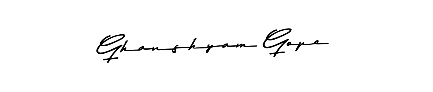 Make a beautiful signature design for name Ghanshyam Gope. Use this online signature maker to create a handwritten signature for free. Ghanshyam Gope signature style 9 images and pictures png