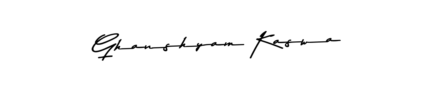 Asem Kandis PERSONAL USE is a professional signature style that is perfect for those who want to add a touch of class to their signature. It is also a great choice for those who want to make their signature more unique. Get Ghanshyam Kaswa name to fancy signature for free. Ghanshyam Kaswa signature style 9 images and pictures png
