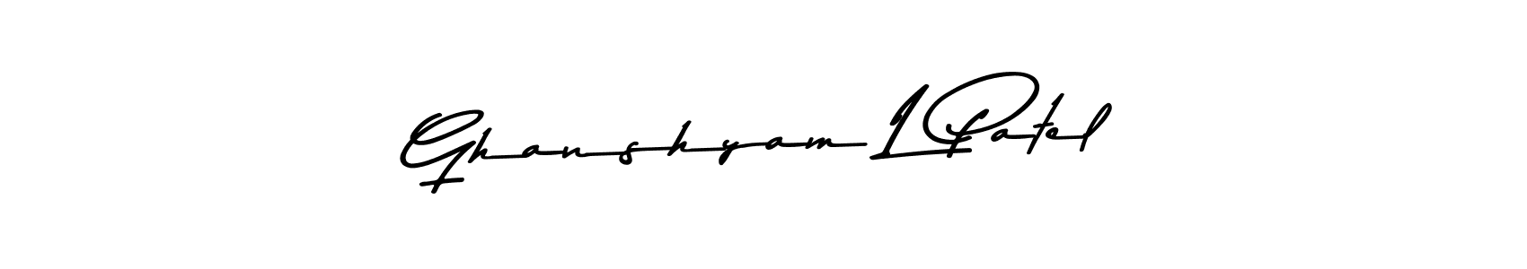 It looks lik you need a new signature style for name Ghanshyam L Patel. Design unique handwritten (Asem Kandis PERSONAL USE) signature with our free signature maker in just a few clicks. Ghanshyam L Patel signature style 9 images and pictures png