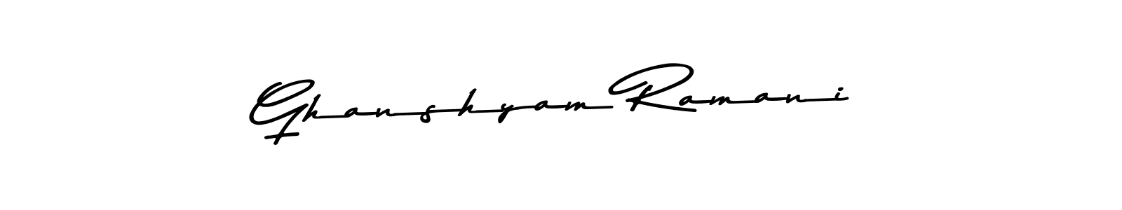 Also we have Ghanshyam Ramani name is the best signature style. Create professional handwritten signature collection using Asem Kandis PERSONAL USE autograph style. Ghanshyam Ramani signature style 9 images and pictures png