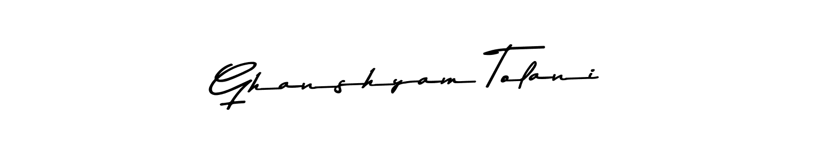 Asem Kandis PERSONAL USE is a professional signature style that is perfect for those who want to add a touch of class to their signature. It is also a great choice for those who want to make their signature more unique. Get Ghanshyam Tolani name to fancy signature for free. Ghanshyam Tolani signature style 9 images and pictures png