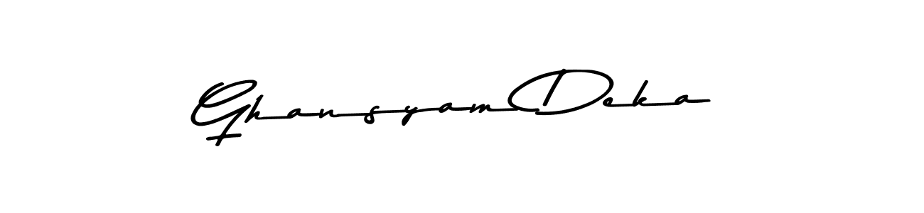 You should practise on your own different ways (Asem Kandis PERSONAL USE) to write your name (Ghansyam Deka) in signature. don't let someone else do it for you. Ghansyam Deka signature style 9 images and pictures png