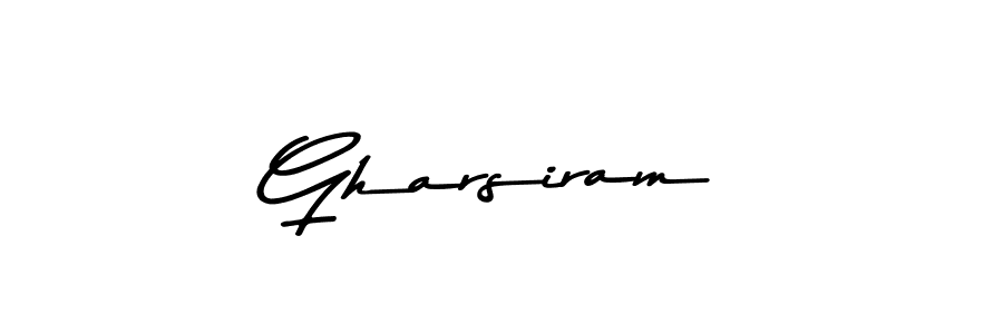 Make a beautiful signature design for name Gharsiram. With this signature (Asem Kandis PERSONAL USE) style, you can create a handwritten signature for free. Gharsiram signature style 9 images and pictures png