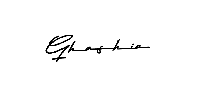 Create a beautiful signature design for name Ghashia. With this signature (Asem Kandis PERSONAL USE) fonts, you can make a handwritten signature for free. Ghashia signature style 9 images and pictures png