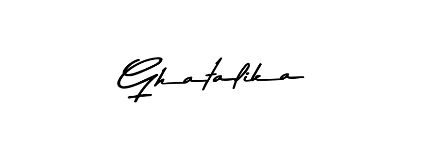 Use a signature maker to create a handwritten signature online. With this signature software, you can design (Asem Kandis PERSONAL USE) your own signature for name Ghatalika. Ghatalika signature style 9 images and pictures png