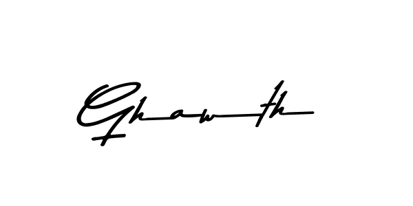 How to make Ghawth name signature. Use Asem Kandis PERSONAL USE style for creating short signs online. This is the latest handwritten sign. Ghawth signature style 9 images and pictures png