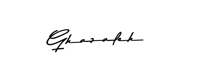 How to make Ghazaleh name signature. Use Asem Kandis PERSONAL USE style for creating short signs online. This is the latest handwritten sign. Ghazaleh signature style 9 images and pictures png