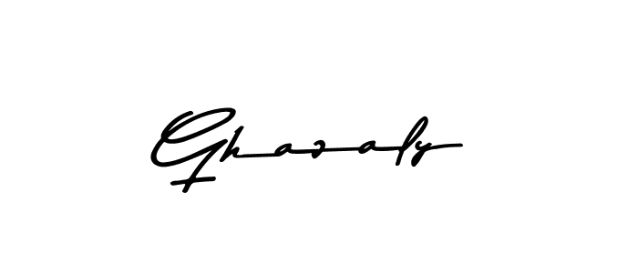 Create a beautiful signature design for name Ghazaly. With this signature (Asem Kandis PERSONAL USE) fonts, you can make a handwritten signature for free. Ghazaly signature style 9 images and pictures png