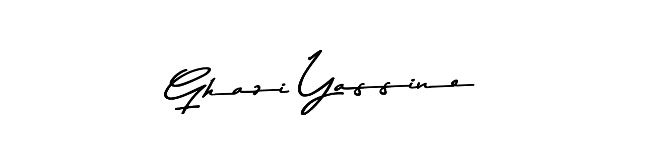 Create a beautiful signature design for name Ghazi Yassine. With this signature (Asem Kandis PERSONAL USE) fonts, you can make a handwritten signature for free. Ghazi Yassine signature style 9 images and pictures png