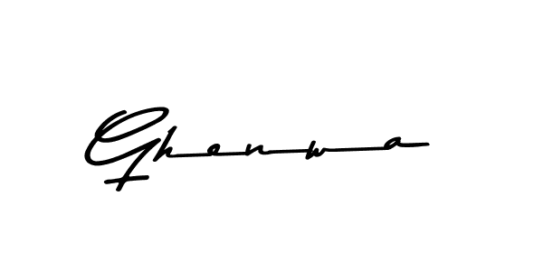 How to make Ghenwa name signature. Use Asem Kandis PERSONAL USE style for creating short signs online. This is the latest handwritten sign. Ghenwa signature style 9 images and pictures png