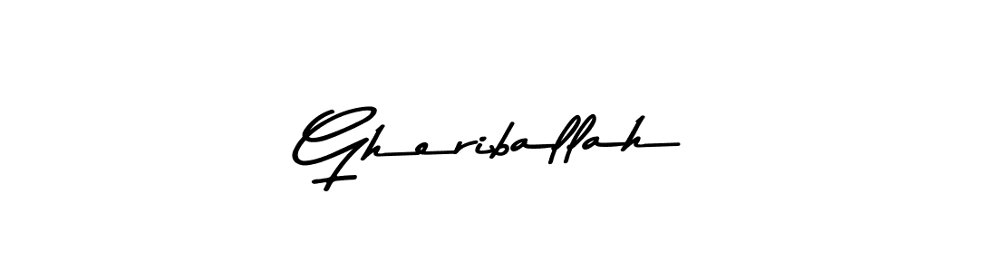 Make a beautiful signature design for name Gheriballah. With this signature (Asem Kandis PERSONAL USE) style, you can create a handwritten signature for free. Gheriballah signature style 9 images and pictures png