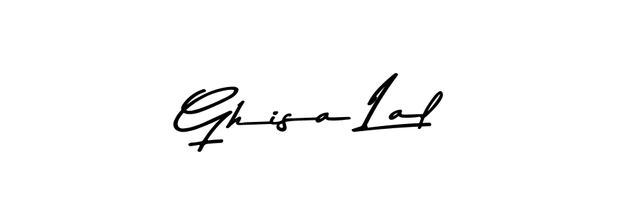 How to make Ghisa Lal name signature. Use Asem Kandis PERSONAL USE style for creating short signs online. This is the latest handwritten sign. Ghisa Lal signature style 9 images and pictures png