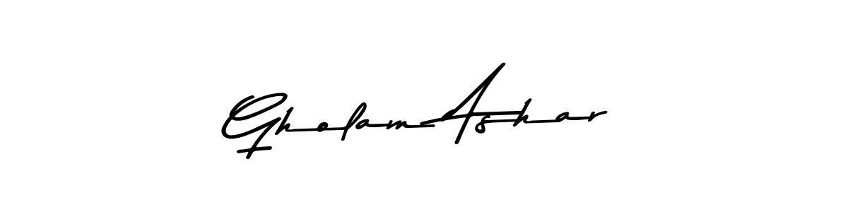 Gholam Ashar stylish signature style. Best Handwritten Sign (Asem Kandis PERSONAL USE) for my name. Handwritten Signature Collection Ideas for my name Gholam Ashar. Gholam Ashar signature style 9 images and pictures png
