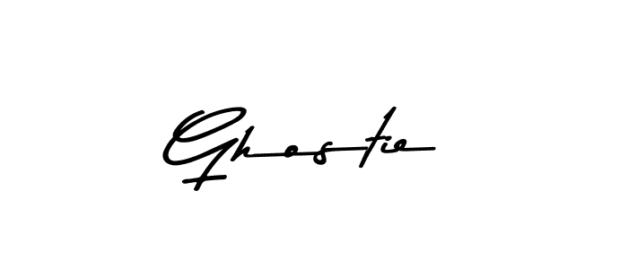 Make a beautiful signature design for name Ghostie. With this signature (Asem Kandis PERSONAL USE) style, you can create a handwritten signature for free. Ghostie signature style 9 images and pictures png