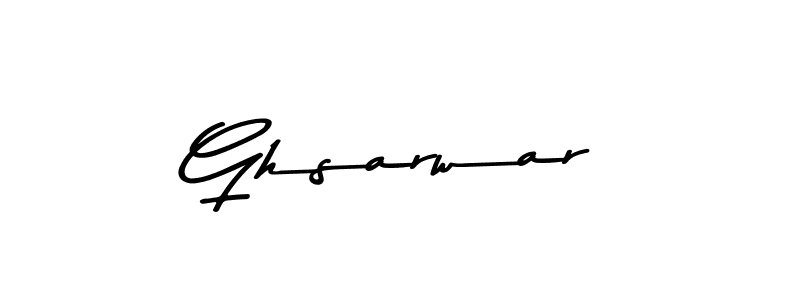 How to make Ghsarwar name signature. Use Asem Kandis PERSONAL USE style for creating short signs online. This is the latest handwritten sign. Ghsarwar signature style 9 images and pictures png
