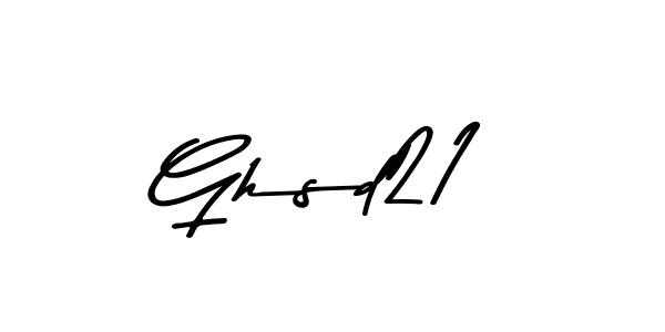 Create a beautiful signature design for name Ghsd21. With this signature (Asem Kandis PERSONAL USE) fonts, you can make a handwritten signature for free. Ghsd21 signature style 9 images and pictures png