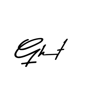 Make a beautiful signature design for name Ght. With this signature (Asem Kandis PERSONAL USE) style, you can create a handwritten signature for free. Ght signature style 9 images and pictures png
