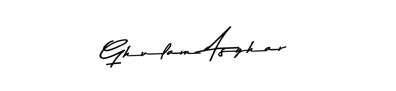 if you are searching for the best signature style for your name Ghulam Asghar. so please give up your signature search. here we have designed multiple signature styles  using Asem Kandis PERSONAL USE. Ghulam Asghar signature style 9 images and pictures png
