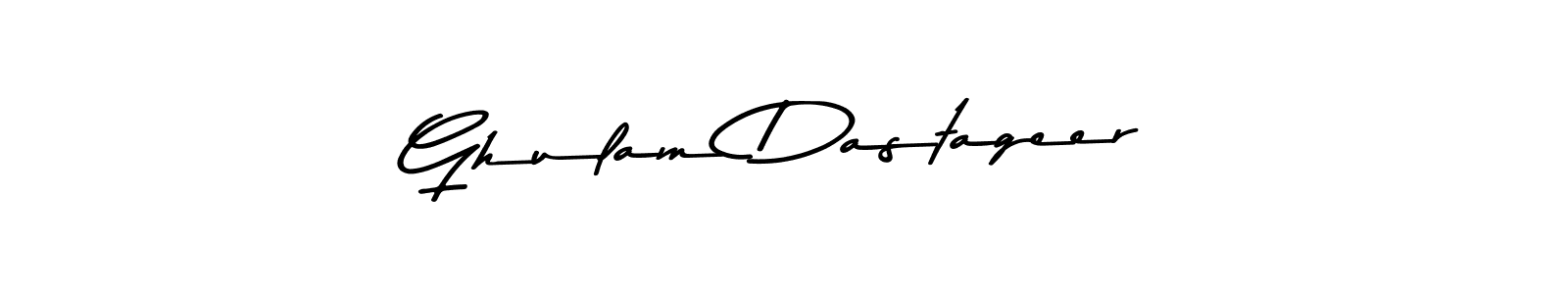Create a beautiful signature design for name Ghulam Dastageer. With this signature (Asem Kandis PERSONAL USE) fonts, you can make a handwritten signature for free. Ghulam Dastageer signature style 9 images and pictures png