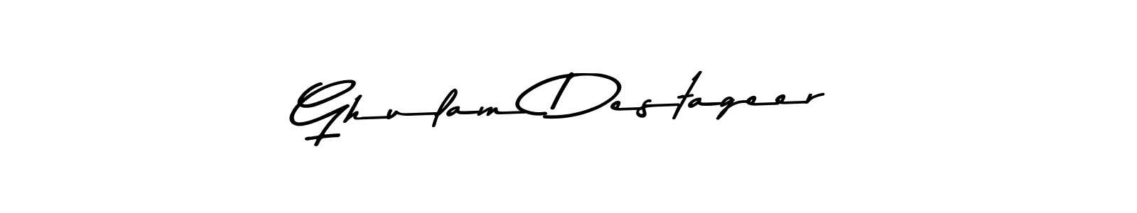 Use a signature maker to create a handwritten signature online. With this signature software, you can design (Asem Kandis PERSONAL USE) your own signature for name Ghulam Destageer. Ghulam Destageer signature style 9 images and pictures png
