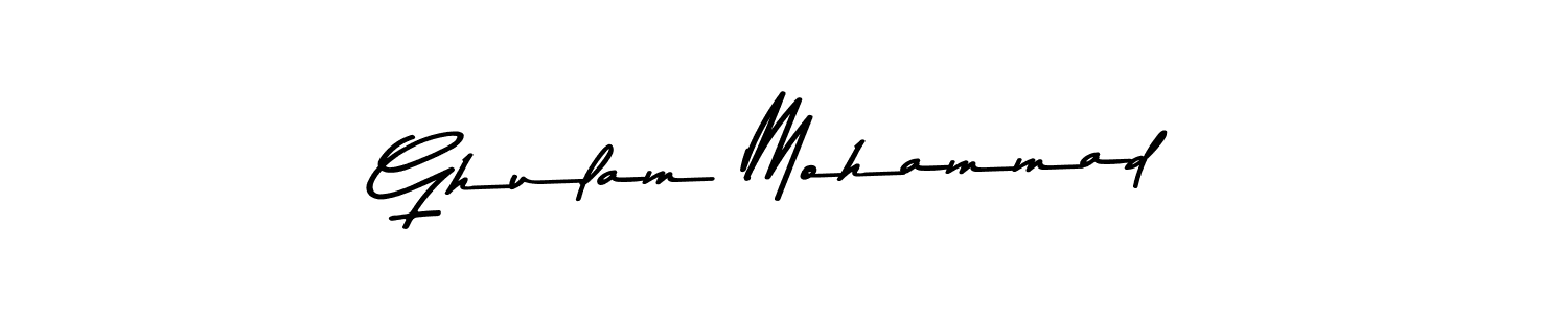 Make a beautiful signature design for name Ghulam Mohammad. With this signature (Asem Kandis PERSONAL USE) style, you can create a handwritten signature for free. Ghulam Mohammad signature style 9 images and pictures png