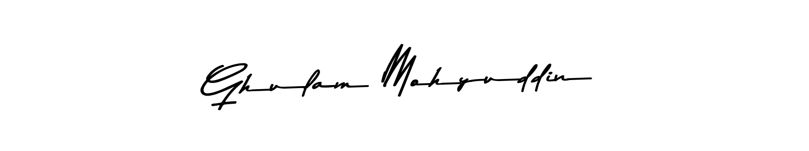 Make a beautiful signature design for name Ghulam Mohyuddin. With this signature (Asem Kandis PERSONAL USE) style, you can create a handwritten signature for free. Ghulam Mohyuddin signature style 9 images and pictures png