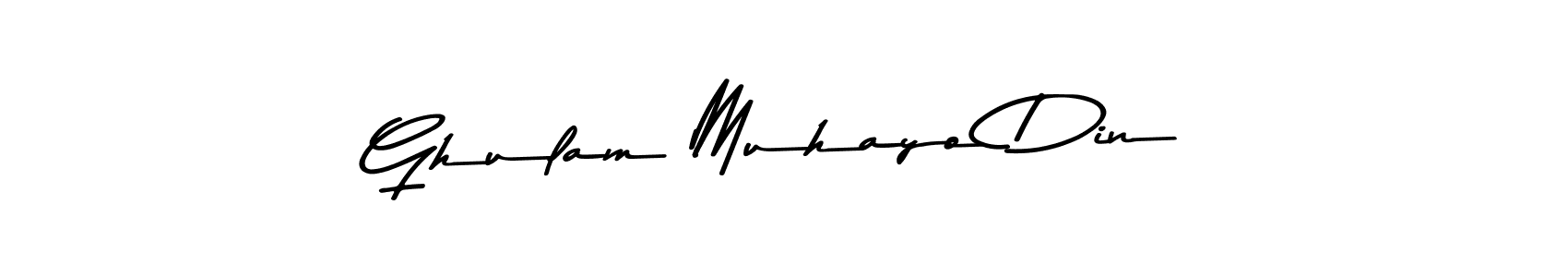 Ghulam Muhayo Din stylish signature style. Best Handwritten Sign (Asem Kandis PERSONAL USE) for my name. Handwritten Signature Collection Ideas for my name Ghulam Muhayo Din. Ghulam Muhayo Din signature style 9 images and pictures png