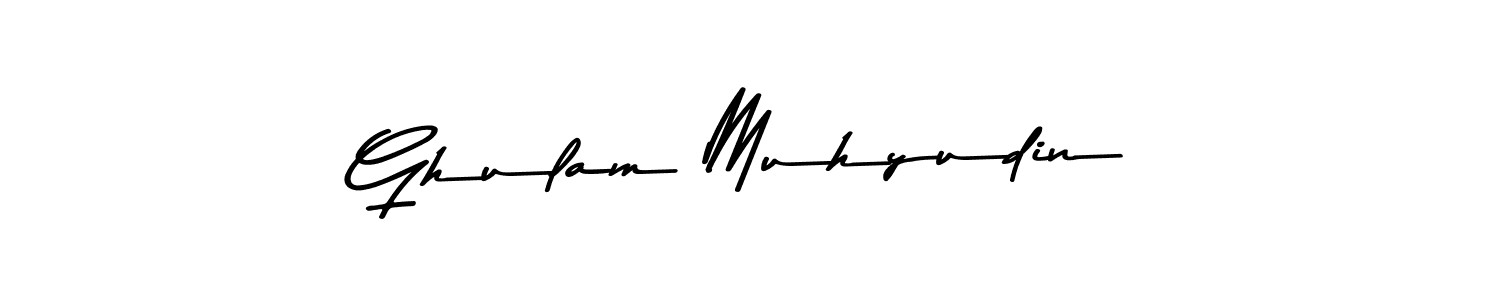 Design your own signature with our free online signature maker. With this signature software, you can create a handwritten (Asem Kandis PERSONAL USE) signature for name Ghulam Muhyudin. Ghulam Muhyudin signature style 9 images and pictures png