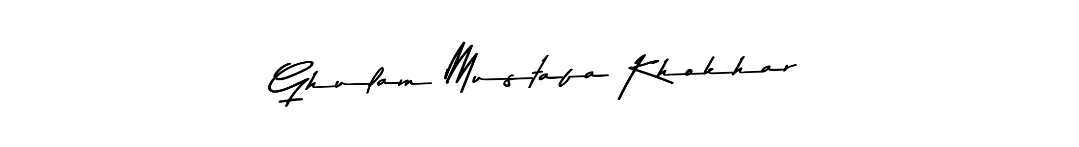 Use a signature maker to create a handwritten signature online. With this signature software, you can design (Asem Kandis PERSONAL USE) your own signature for name Ghulam Mustafa Khokhar. Ghulam Mustafa Khokhar signature style 9 images and pictures png