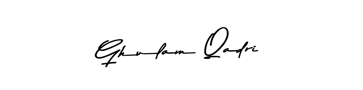 Design your own signature with our free online signature maker. With this signature software, you can create a handwritten (Asem Kandis PERSONAL USE) signature for name Ghulam Qadri. Ghulam Qadri signature style 9 images and pictures png