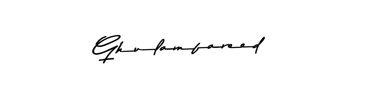 Make a beautiful signature design for name Ghulamfareed. With this signature (Asem Kandis PERSONAL USE) style, you can create a handwritten signature for free. Ghulamfareed signature style 9 images and pictures png